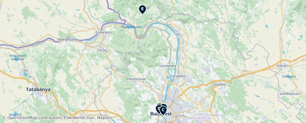 Map of Mittelungarn