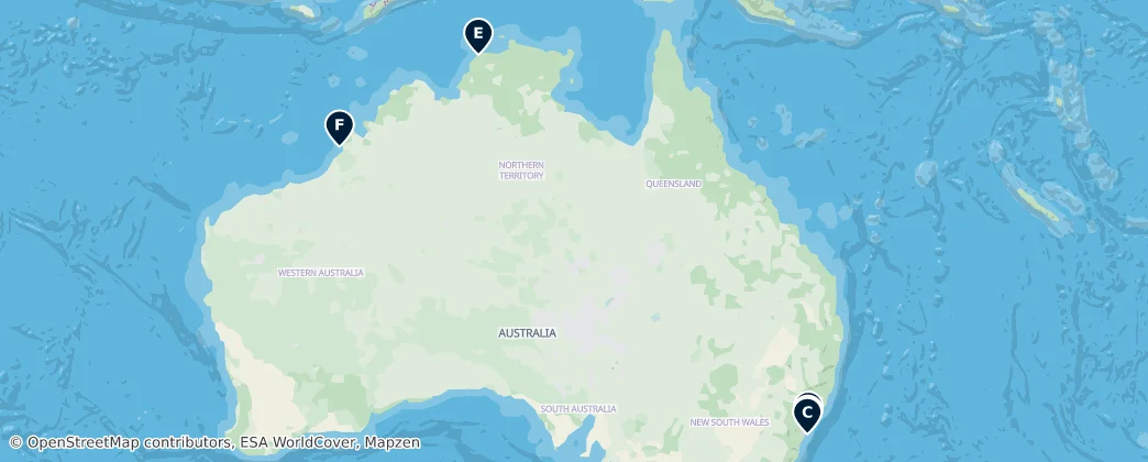 Map of Australien