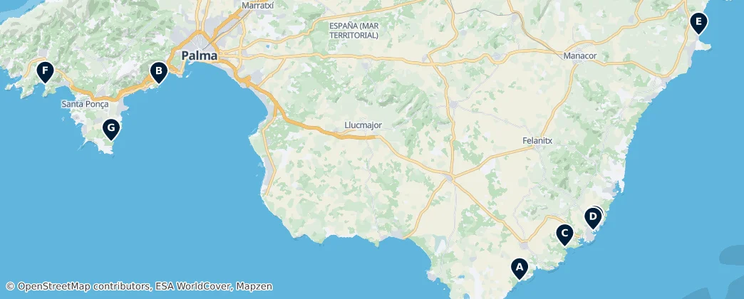 Map of Mallorca