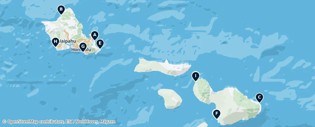 Map of United States of America (Middle Hawai'ian Islands territorial waters)