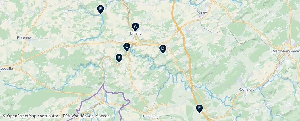Map of Bezirk Dinant
