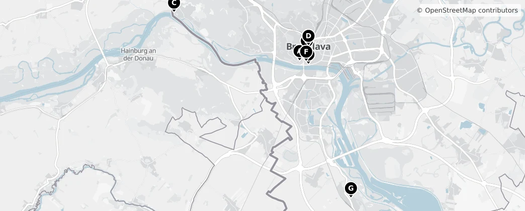 Map of Bratislava