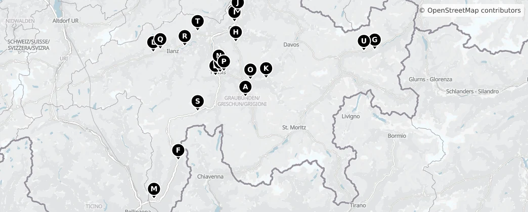 Map of Graubünden