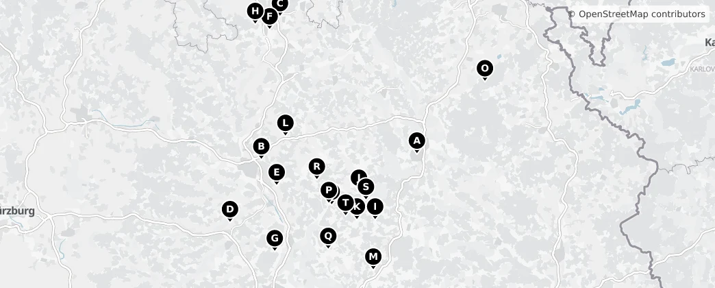 Map of Oberfranken