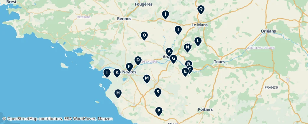 Map of Pays de la Loire