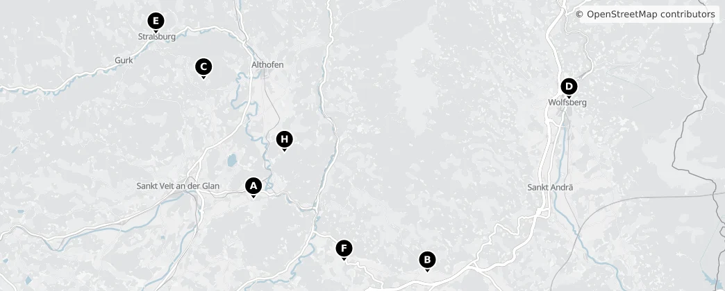 Map of Region Unterkärnten