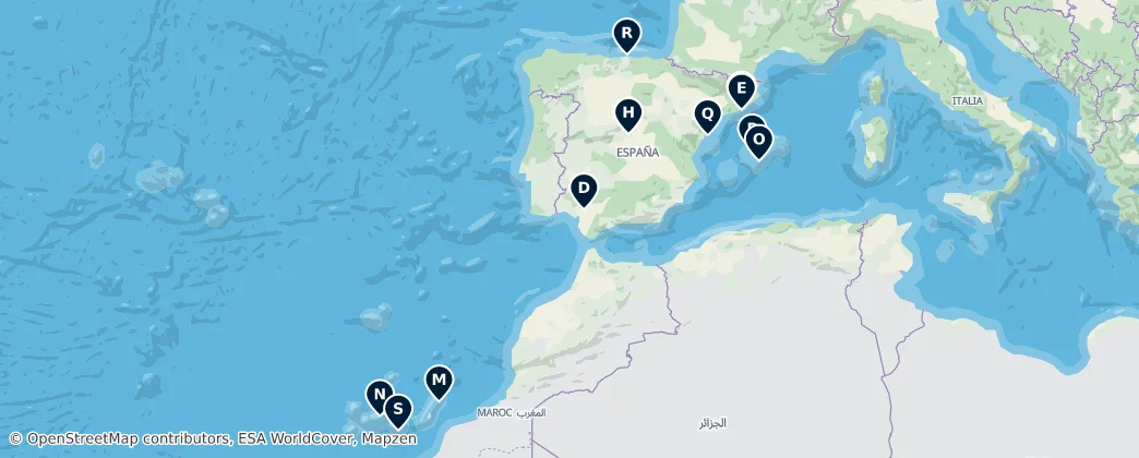 Map of Spanien