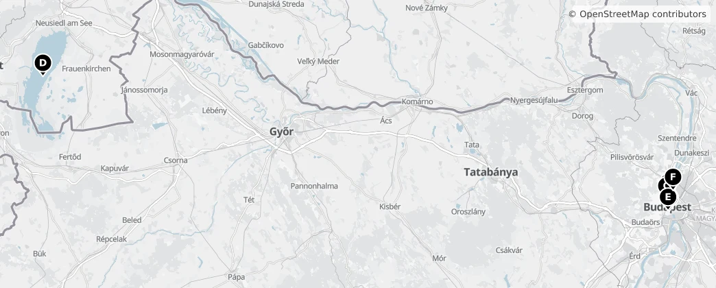 Map of Ungarn