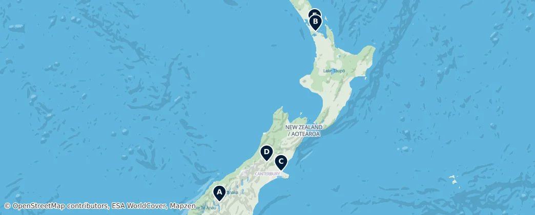 Map of Neuseeland