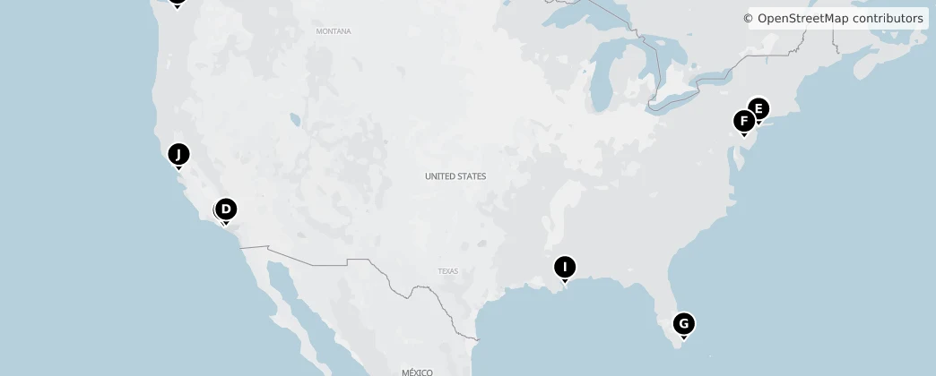 Map of Vereinigte Staaten von Amerika