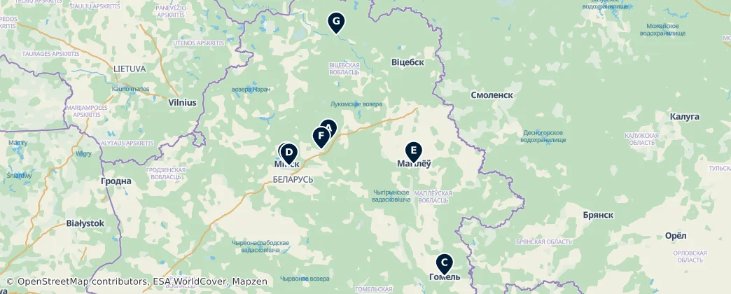 Map of Belarus