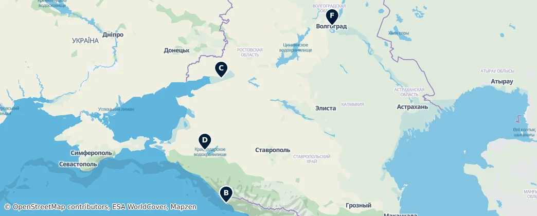 Map of Südrussland