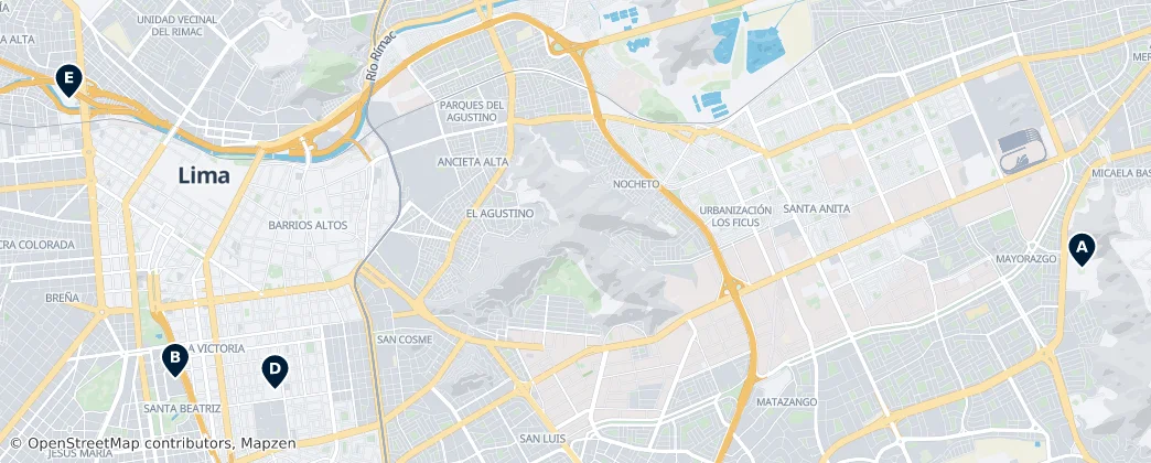 Map of Lima