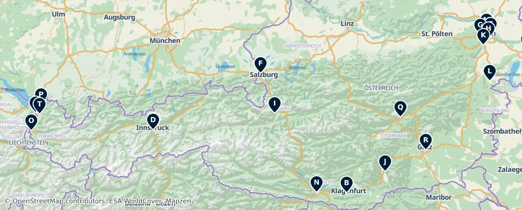 Map of Österreich