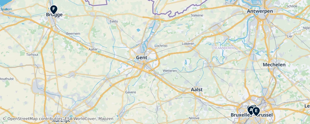 Map of Belgien