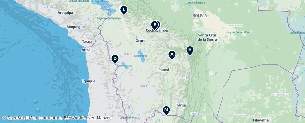 Map of Bolivien