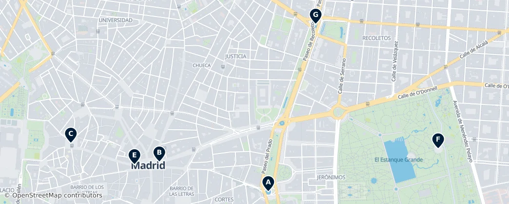 Map of Madrid