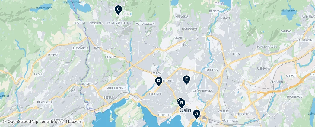 Map of Oslo
