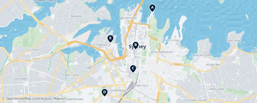 Map of City of Sydney