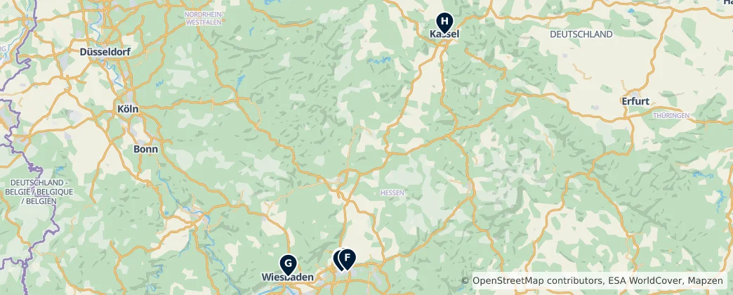 Map of Hessen