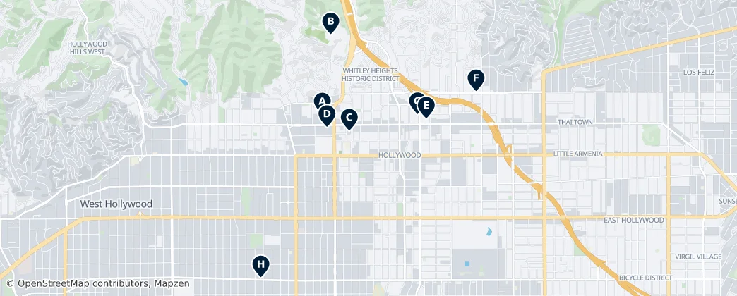 Map of West Hollywood