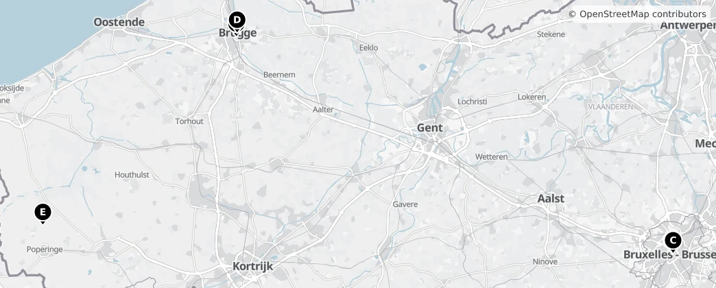 Map of Belgien