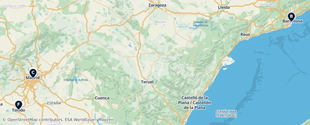 Map of Spanien