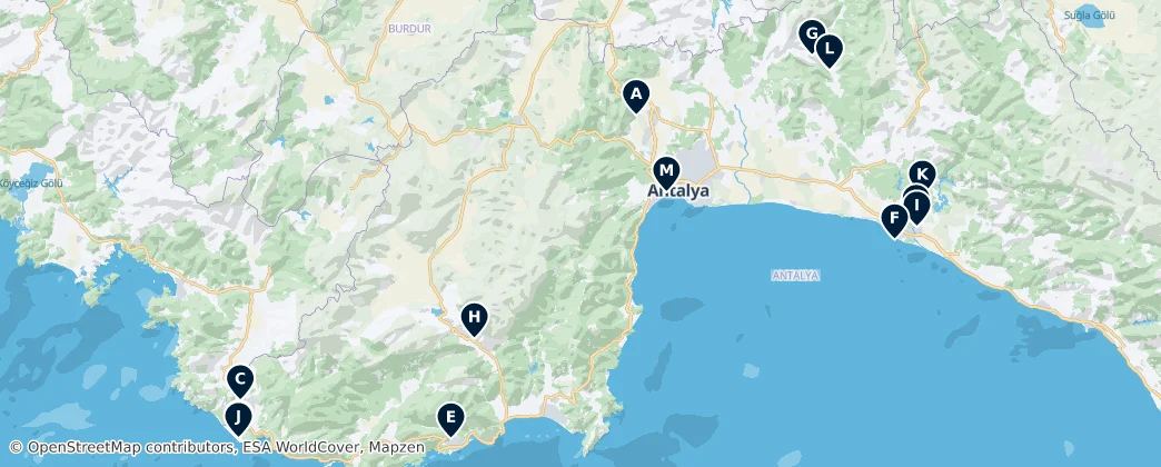 Map of Antalya