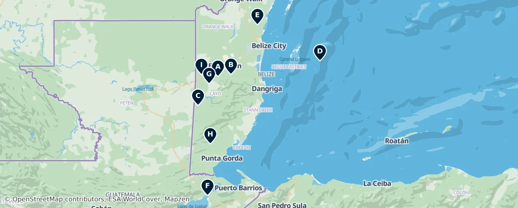 Map of Belize
