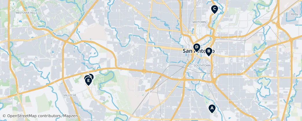 Map of Bexar County
