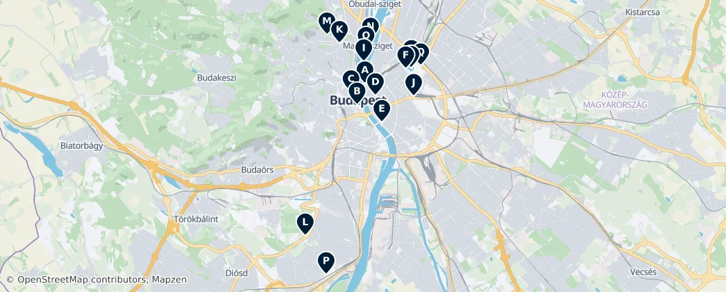 Map of Budapest