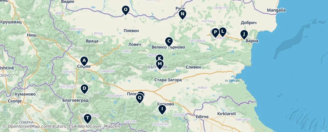 Map of Bulgarien