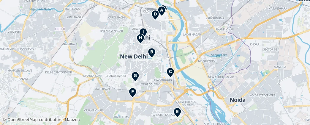 Map of Delhi