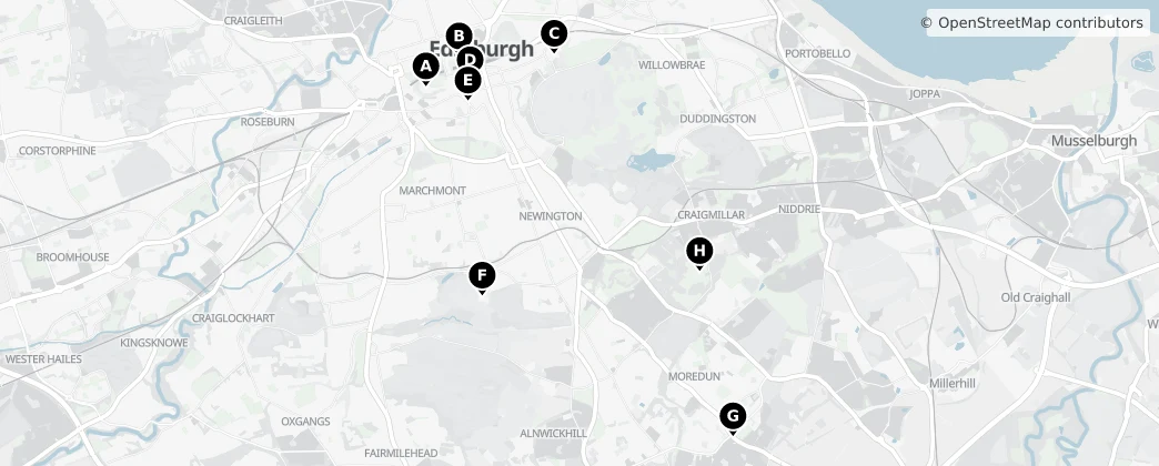 Map of Edinburg