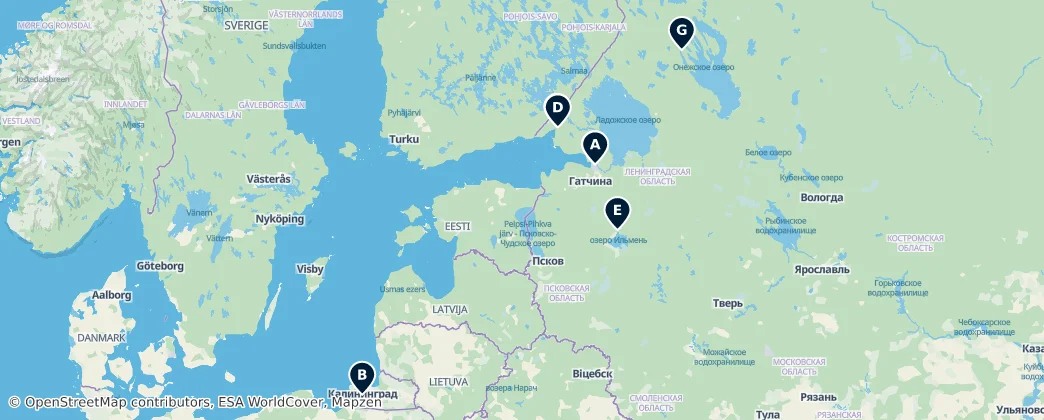 Map of Nordwestrussland
