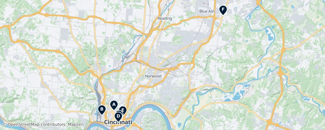 Map of Hamilton County