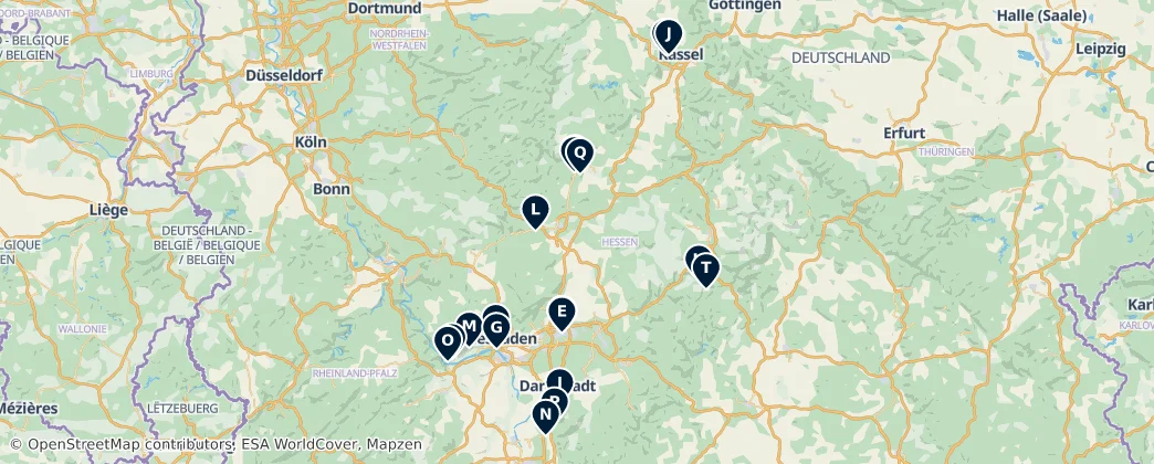 Map of Hessen