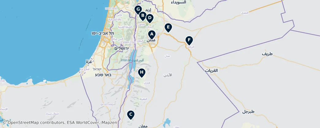 Map of Jordanien