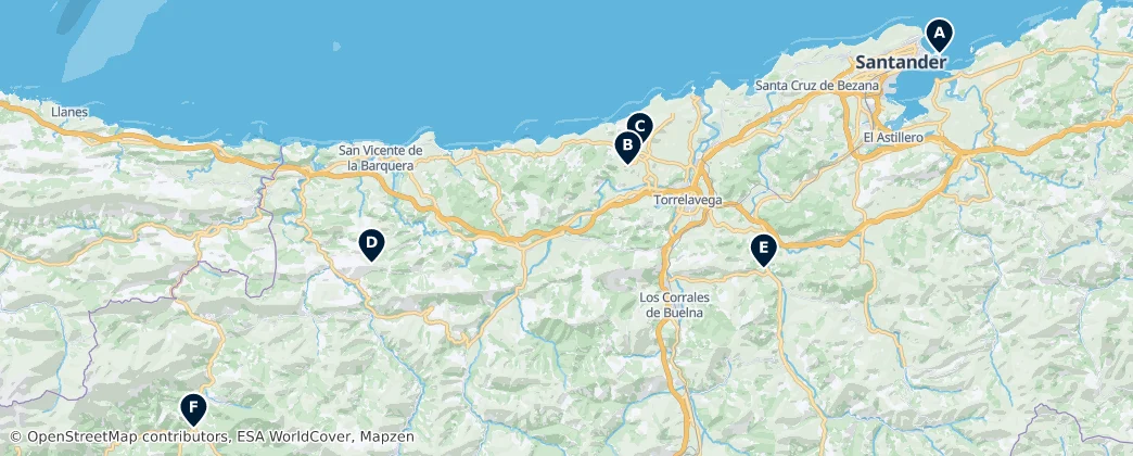 Map of Kantabrien
