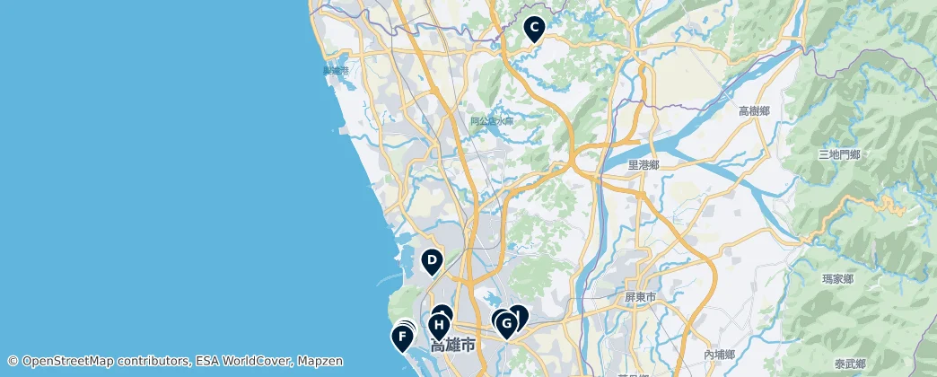 Map of Kaohsiung
