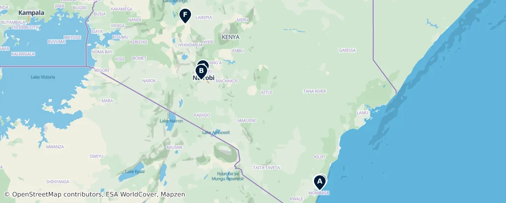 Map of Kenia