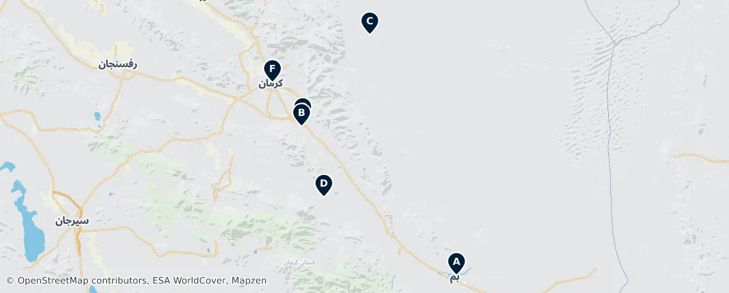 Map of Kerman