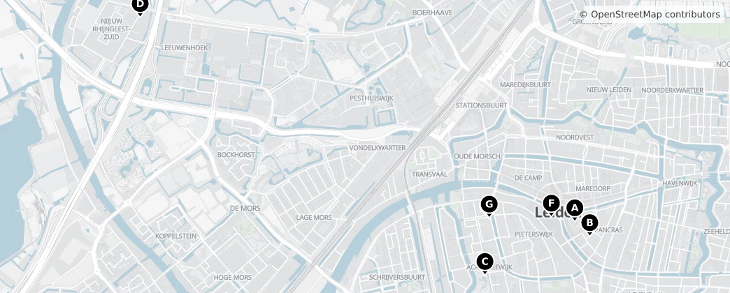 Map of Leiden