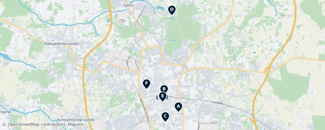 Map of Lodz