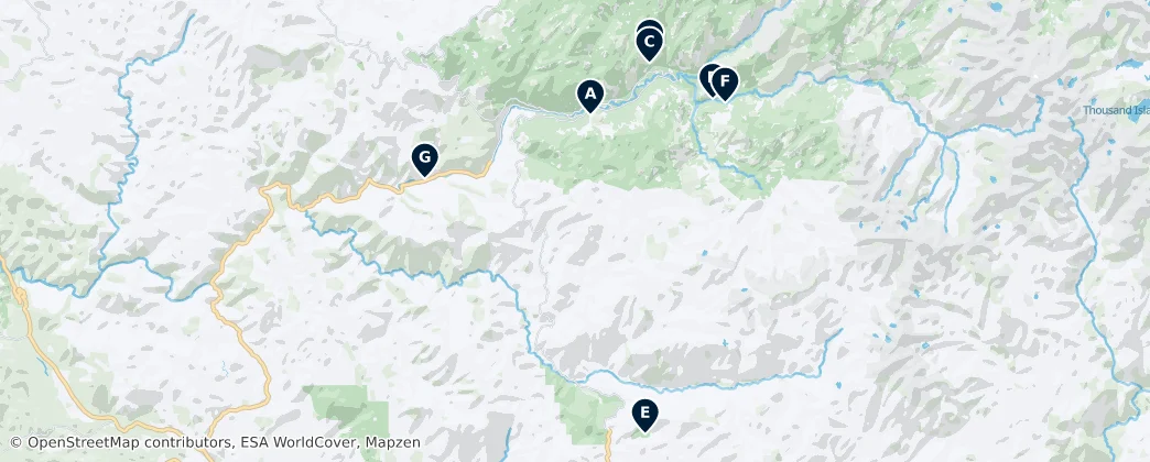 Map of Mariposa County
