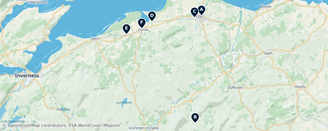 Map of Moray