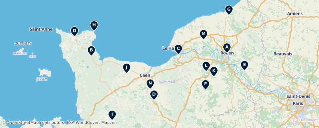 Map of Normandie