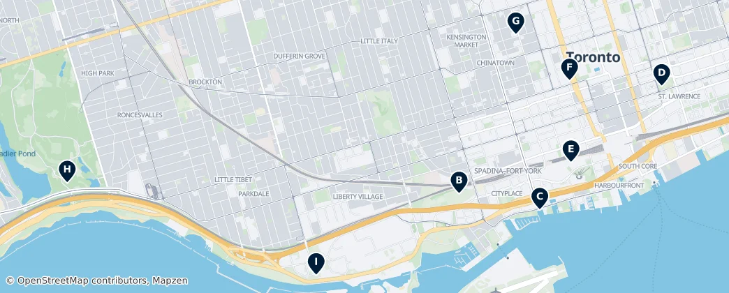 Map of Old Toronto