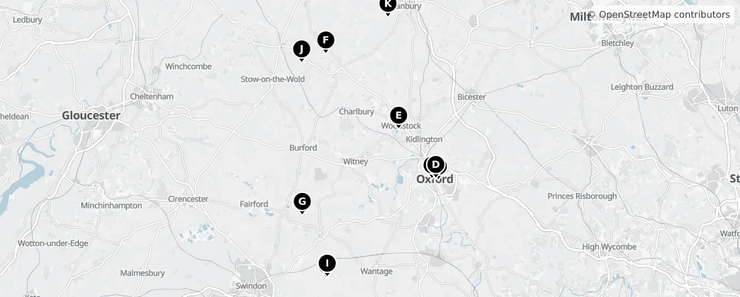 Map of Oxfordshire
