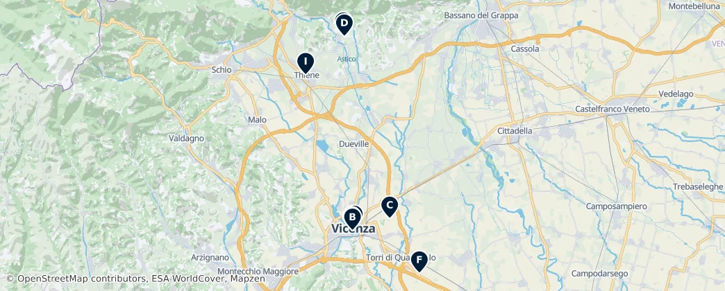 Map of Provinz Vicenza